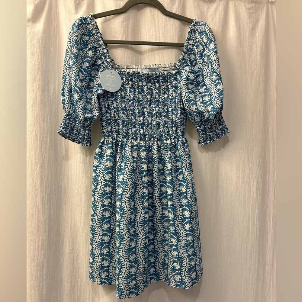 Hill House Athena Blue Floral Nap Dress